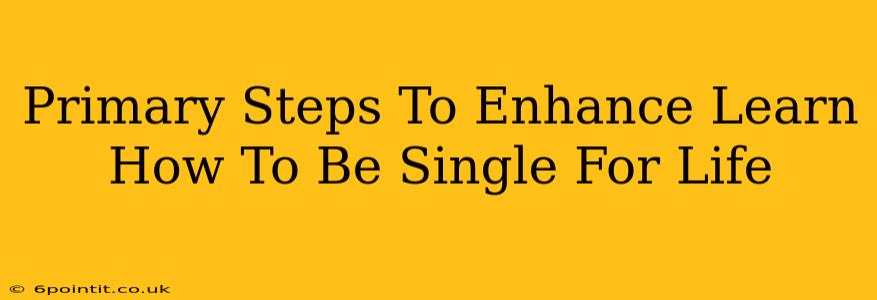 Primary Steps To Enhance Learn How To Be Single For Life