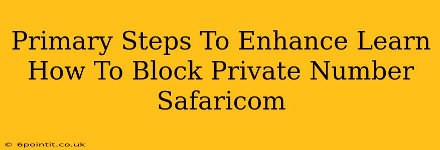 Primary Steps To Enhance Learn How To Block Private Number Safaricom