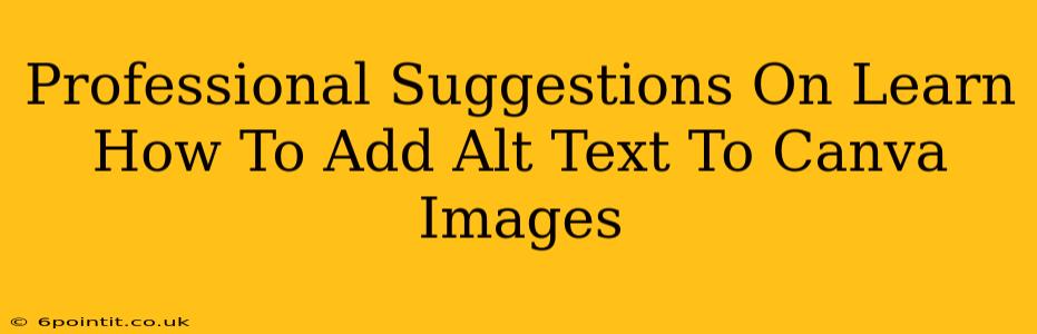 Professional Suggestions On Learn How To Add Alt Text To Canva Images