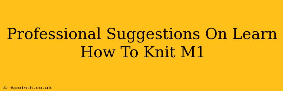 Professional Suggestions On Learn How To Knit M1