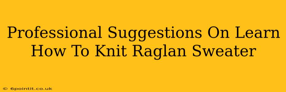 Professional Suggestions On Learn How To Knit Raglan Sweater