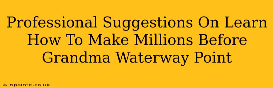 Professional Suggestions On Learn How To Make Millions Before Grandma Waterway Point