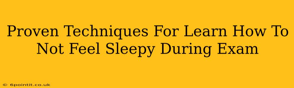 Proven Techniques For Learn How To Not Feel Sleepy During Exam