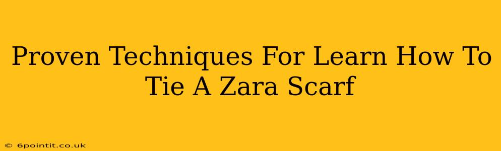 Proven Techniques For Learn How To Tie A Zara Scarf