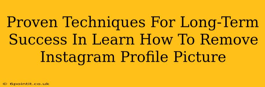 Proven Techniques For Long-Term Success In Learn How To Remove Instagram Profile Picture