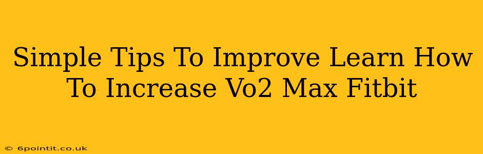 Simple Tips To Improve Learn How To Increase Vo2 Max Fitbit