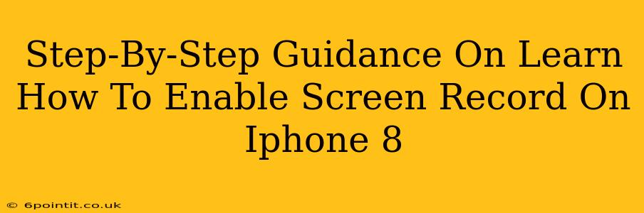 Step-By-Step Guidance On Learn How To Enable Screen Record On Iphone 8