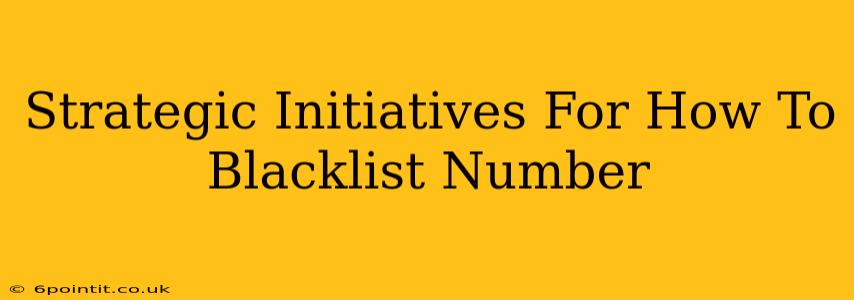 Strategic Initiatives For How To Blacklist Number