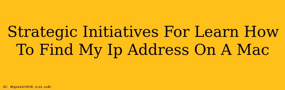 Strategic Initiatives For Learn How To Find My Ip Address On A Mac