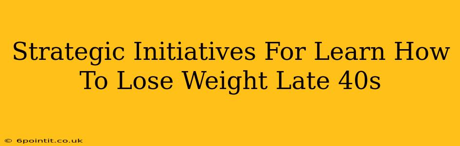 Strategic Initiatives For Learn How To Lose Weight Late 40s