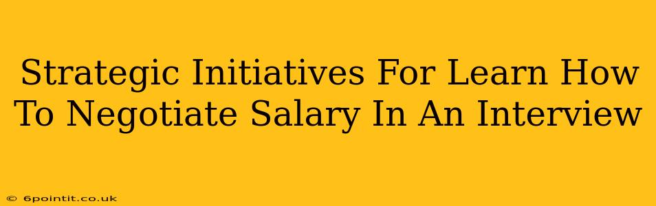 Strategic Initiatives For Learn How To Negotiate Salary In An Interview