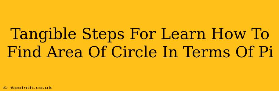 Tangible Steps For Learn How To Find Area Of Circle In Terms Of Pi