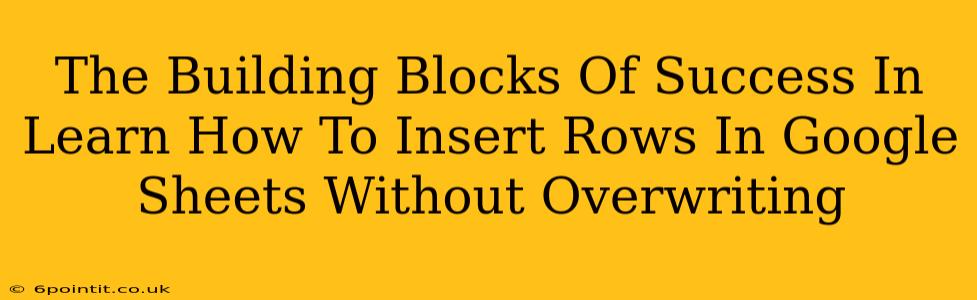 The Building Blocks Of Success In Learn How To Insert Rows In Google Sheets Without Overwriting