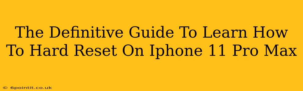 The Definitive Guide To Learn How To Hard Reset On Iphone 11 Pro Max