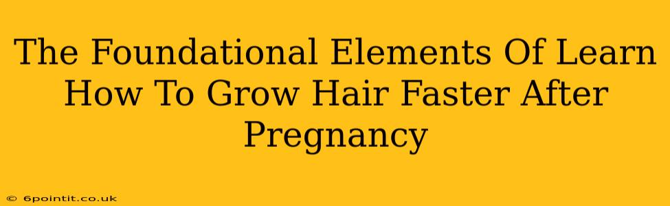 The Foundational Elements Of Learn How To Grow Hair Faster After Pregnancy