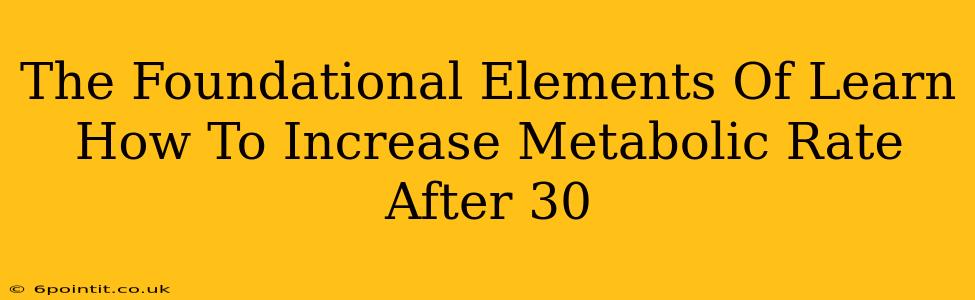 The Foundational Elements Of Learn How To Increase Metabolic Rate After 30