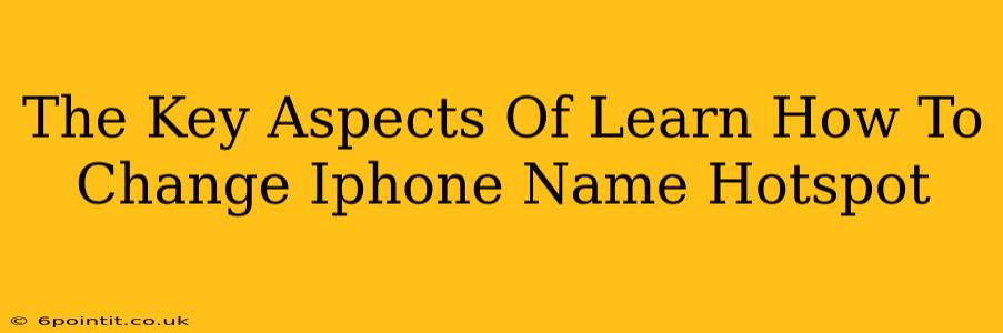 The Key Aspects Of Learn How To Change Iphone Name Hotspot