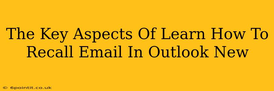 The Key Aspects Of Learn How To Recall Email In Outlook New