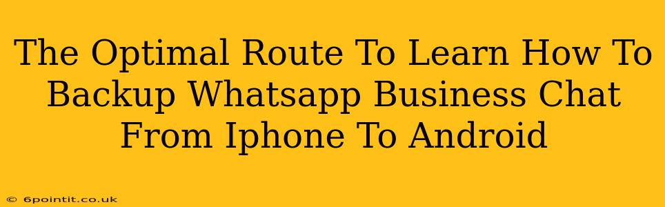 The Optimal Route To Learn How To Backup Whatsapp Business Chat From Iphone To Android