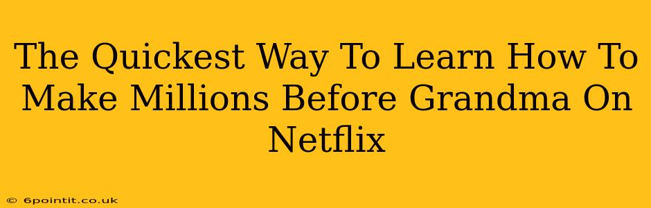 The Quickest Way To Learn How To Make Millions Before Grandma On Netflix