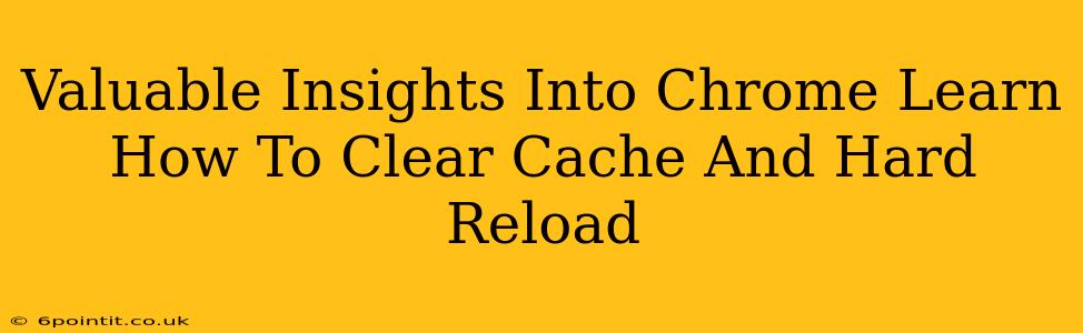 Valuable Insights Into Chrome Learn How To Clear Cache And Hard Reload